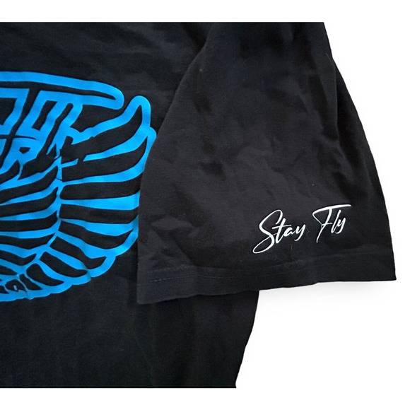 Stay Fly Unisex Black T shirt Love yourself first Size Medium - Picture 3 of 10